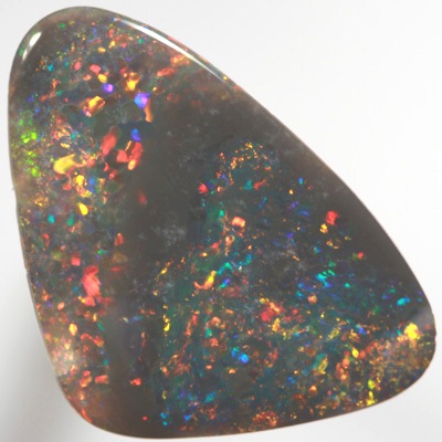 SOLID BLACK OPAL Gemmy red multicolour, sparkling bright! SEE VIDEO